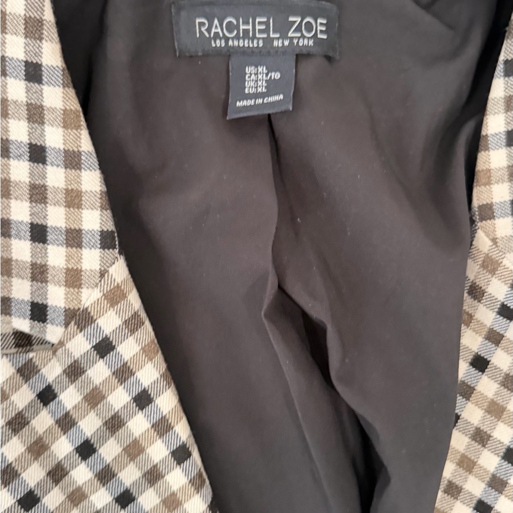 Rachel Zoe Black and Cream Checkered Blazer - Picture 4 of 4